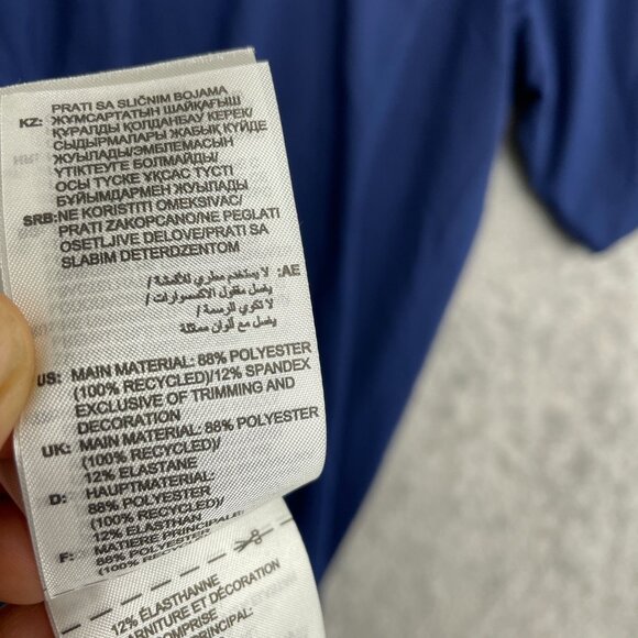 NEW Adidas Men's S Navy Performance T-Shirt Regular Fit 88% Polyester - Picture 5 of 7